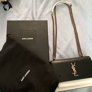 Saint Laurent two toned cross body purse
